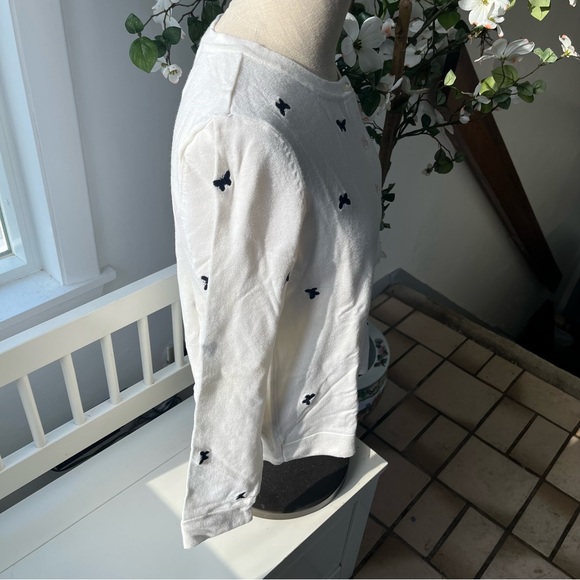 NWT Charter Club Embroidered Butterfly Cardigan, Size PL - Picture 2 of 12